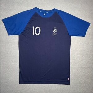 Mbappe France FFF Soccer Jersey Tee Shirt Blue Men’s Medium